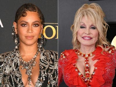 Dolly Parton compares Beyoncé's Becky to Jolene on 'Cowboy Carter' track list. (Robyn Beck and Valerie Macon/ AFP)