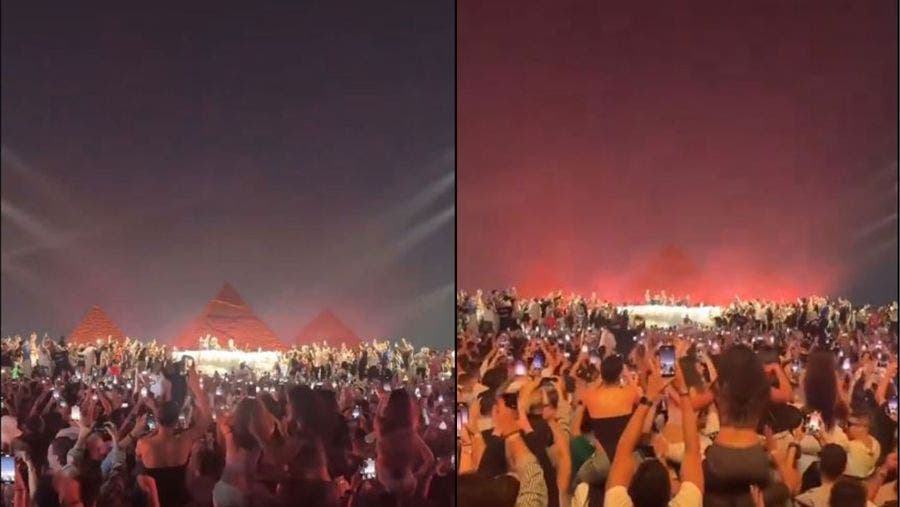 Naked women attend concert near Egyptian pyramids sparks anger